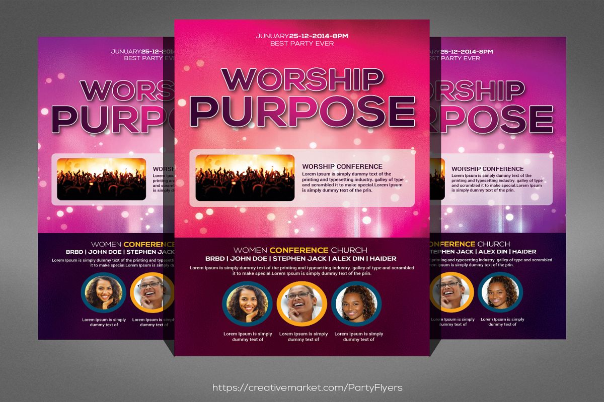 Worship Church Flyer example image 1