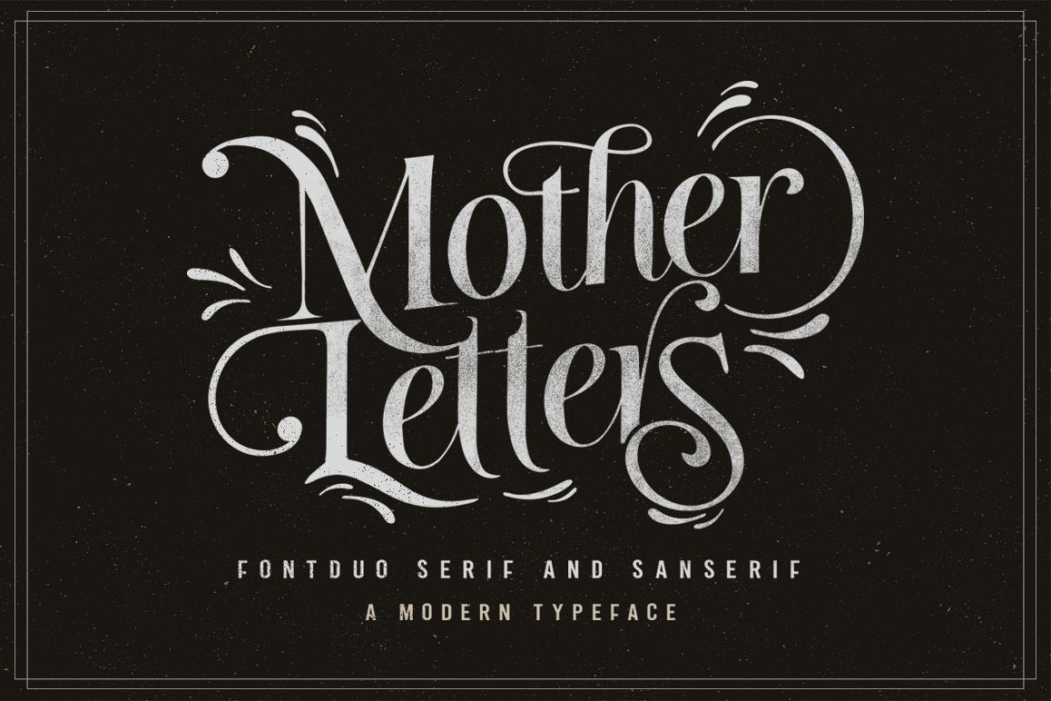 MOTHER LETTERS FONT DUO example image 1