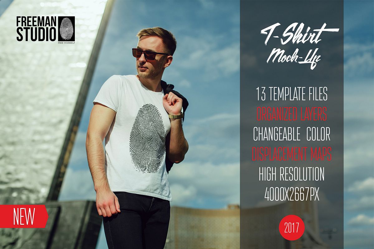 Men's T-Shirt Mock-Up Vol.2 2017 example image 1