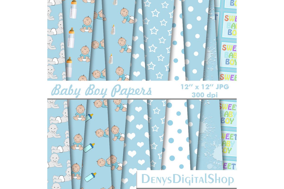 Baby Boy, Baby Shower, Blue Baby Patterned, BLACK FRIDAY,OFF example image 1