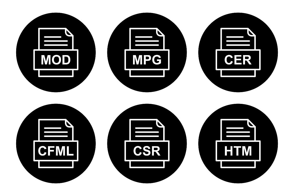 Set Of File Formats Icons example image 1