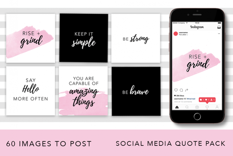 Girl Boss Instagram Quote Pack example image 1