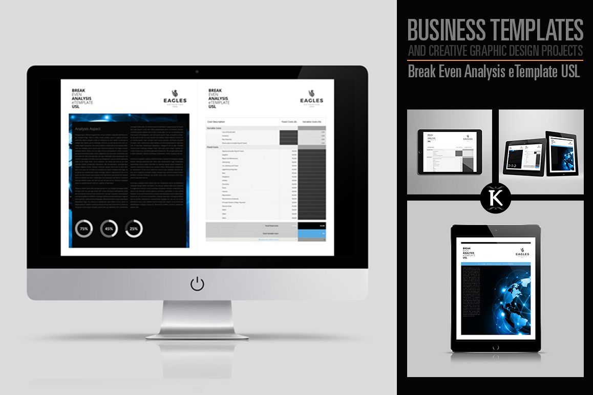 Break Even Analysis eTemplate USL example image 1