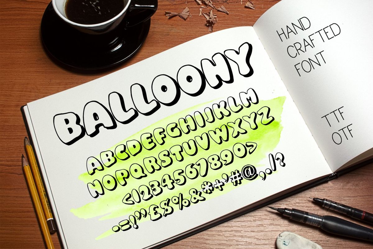 Balloony font example image 1