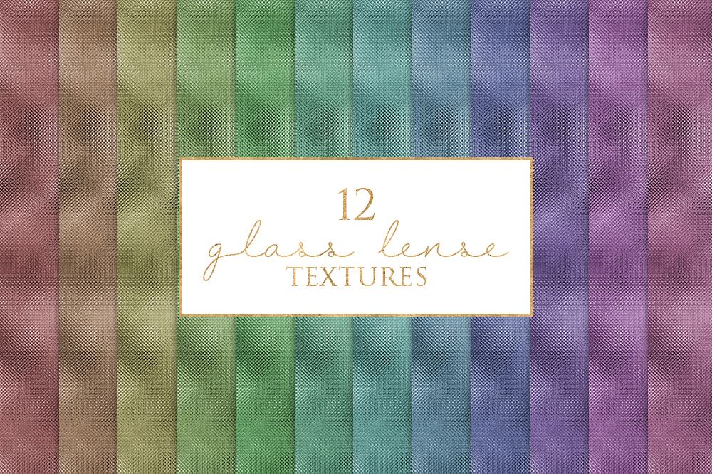 12 Glass Lense Texture Digital Paper Pack example image 1