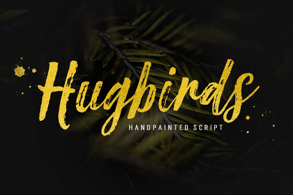 Hugbirds Brush Script example image 1