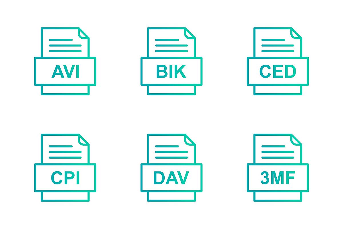 Set Of File Formats Icons example image 1