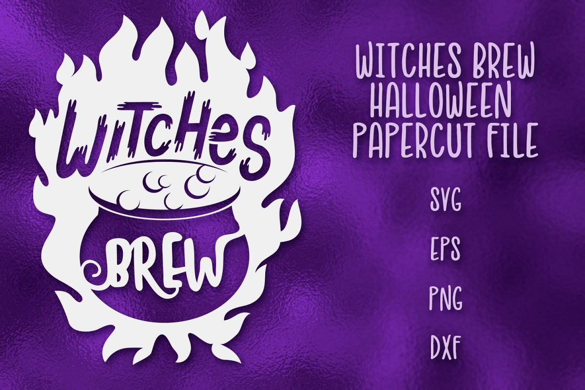 Witches Brew Halloween SVG Papercut File example image 1