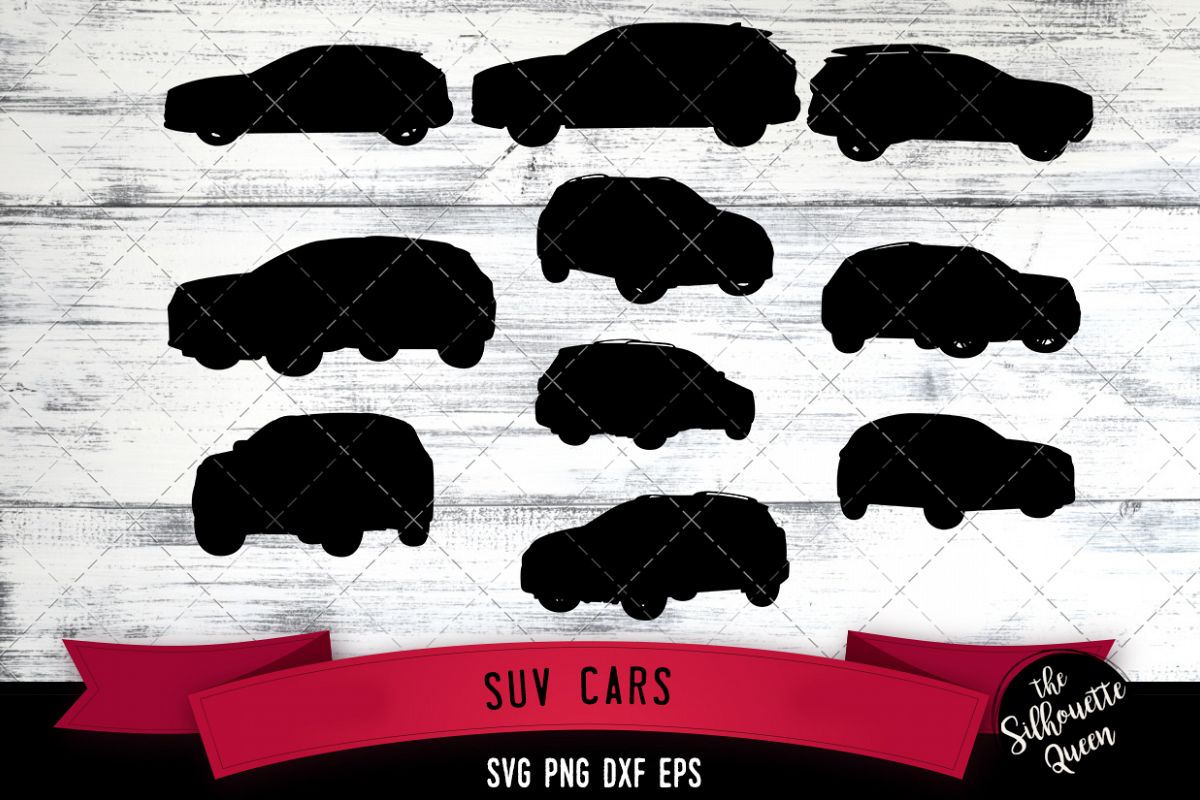 SUV Car svg file, transport svg cut file, silhouette studio example image 1