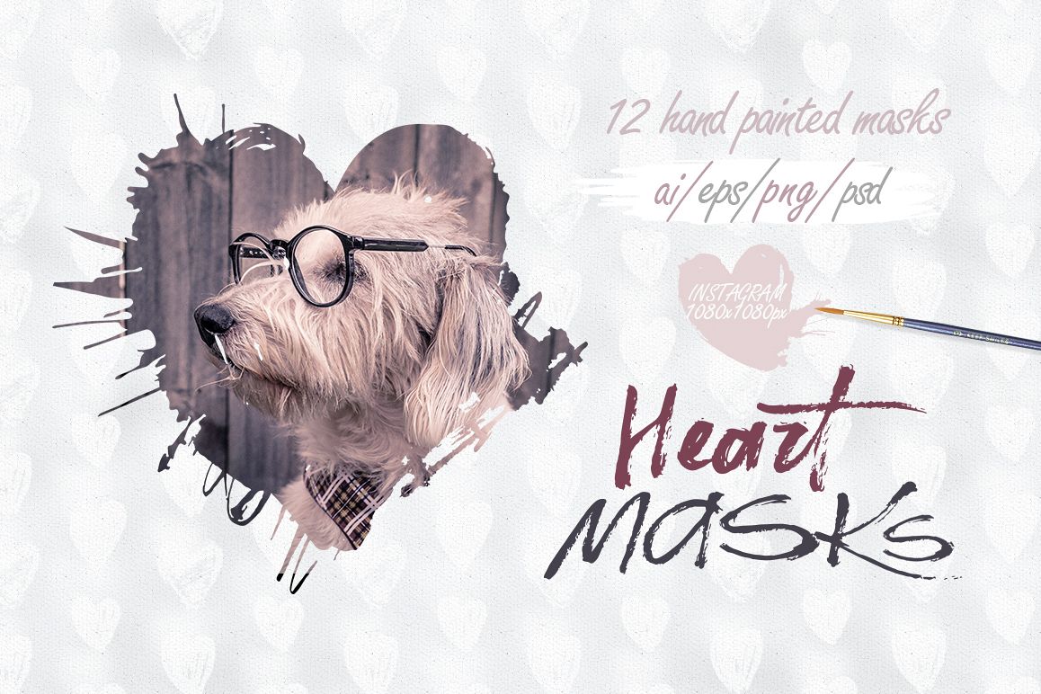 Heart masks. Instagram. example image 1