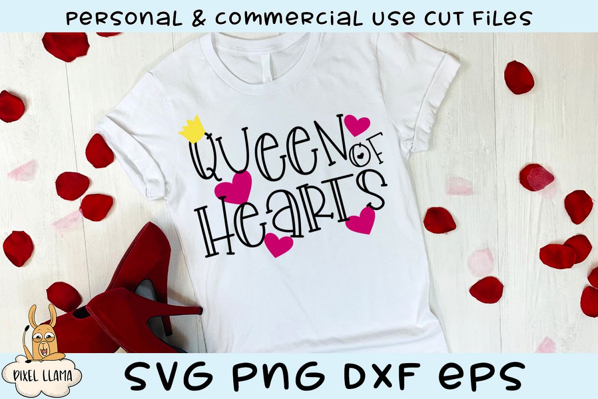 Download Queens Of Hearts Valentine Svg Cut File 141596 Svgs Design Bundles