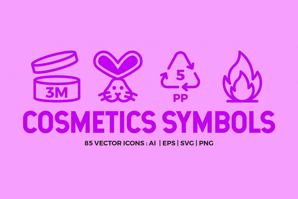 Cosmetic Packaging Symbols | Icons example image 1