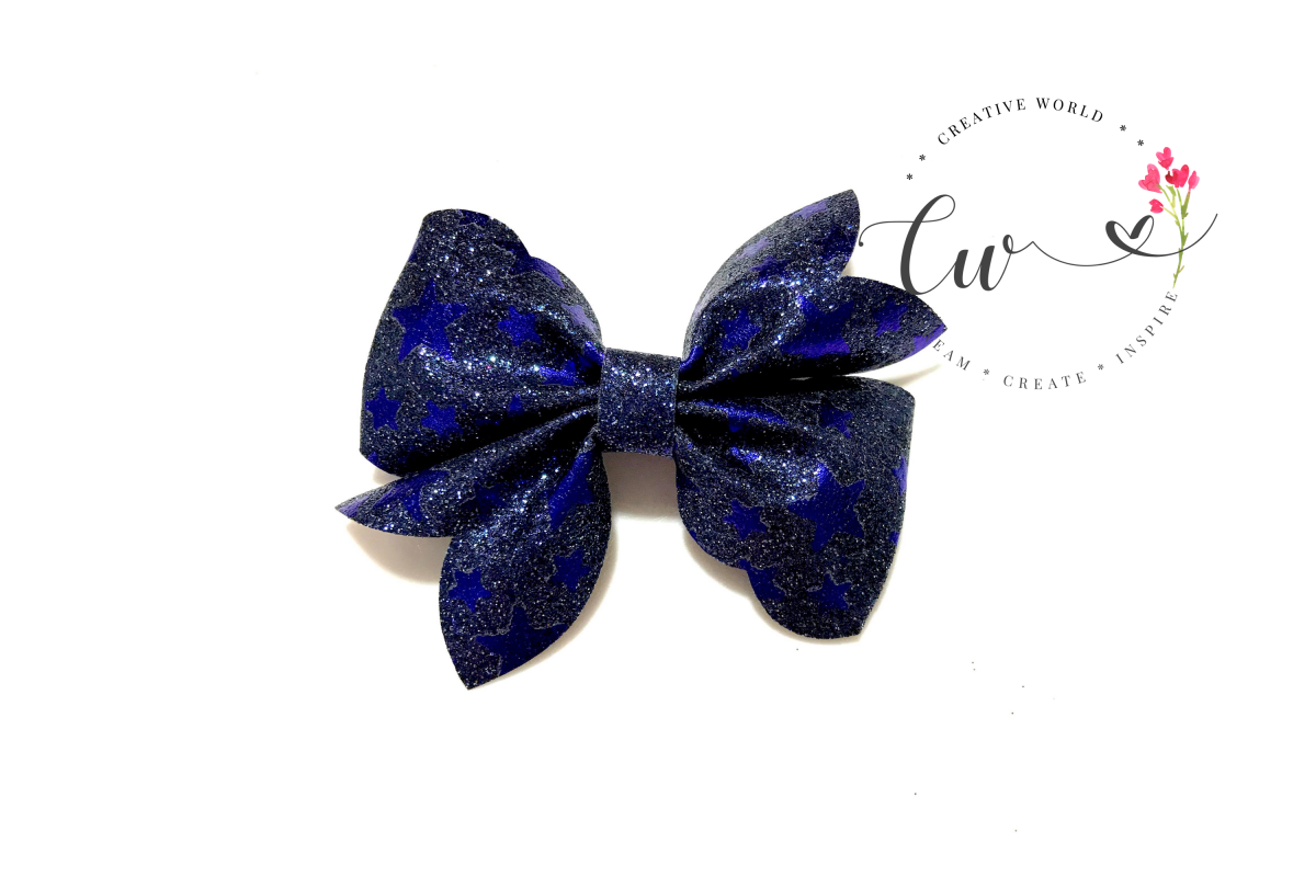 New Classic Scallop Pinch Hair Bow Digital Template example image 1