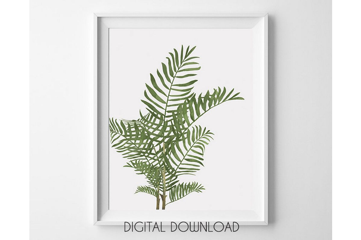 Palm Leaves Print, Tropical Leaves Print, Palm Tree Wall Art example image 1