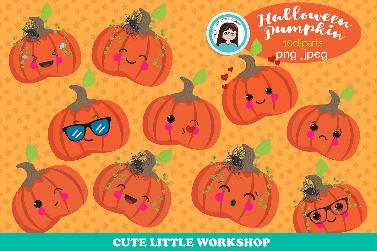 Halloween pumpkin clipart example image 1