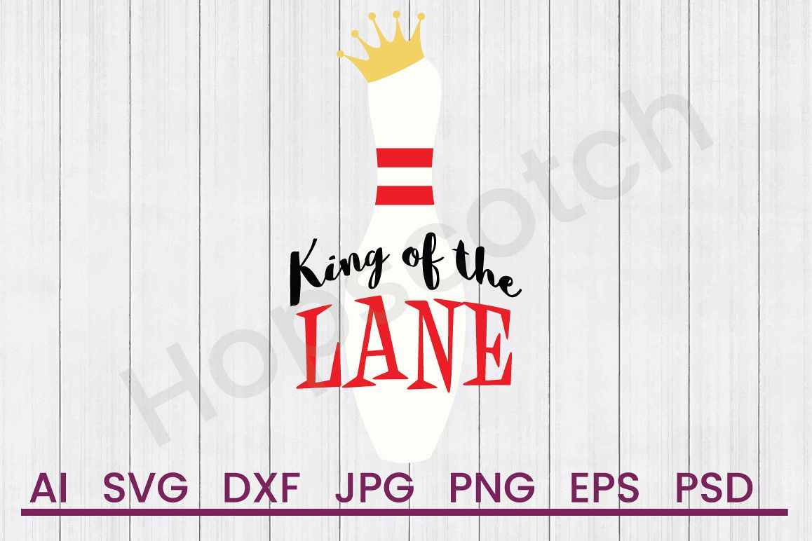 Bowling Pin SVG, Lane King SVG, DXF File, Cuttatable File example image 1