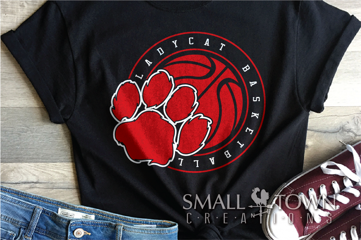 Ladycat, Basketball, Team, Sport, Design, PRINT, CUT, DESIGN example image 1