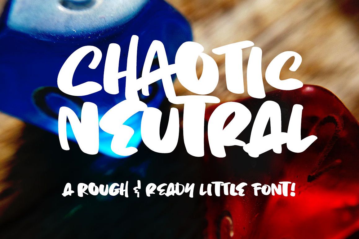 Chaotic Neutral - a rough & ready font! example image 1