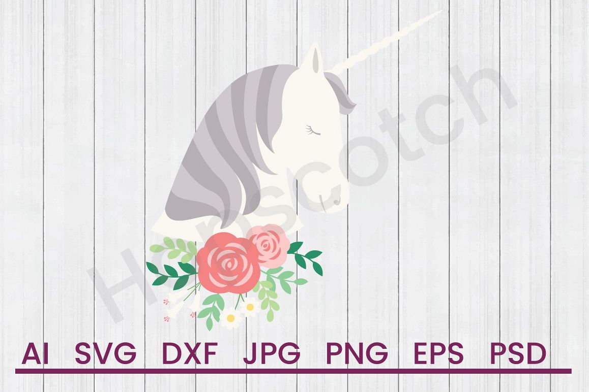 Unicorn SVG, DXF File, Cuttatable File example image 1