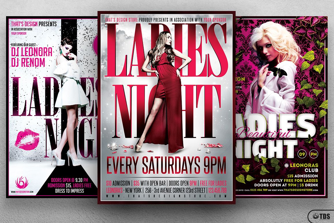 Ladies Night Flyer Bundle V3 example image 1