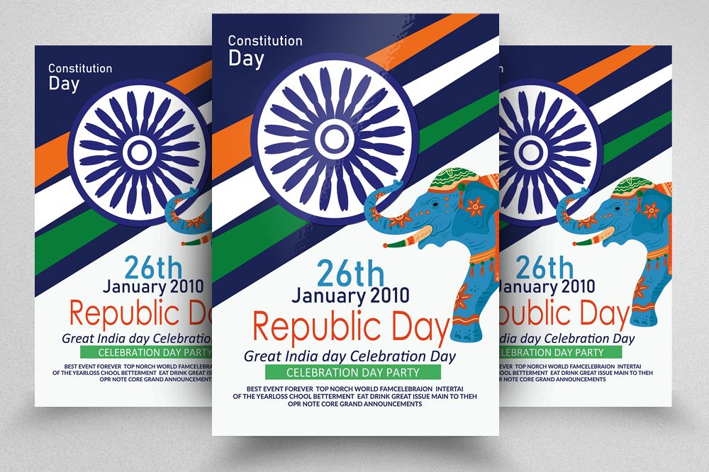 Indian Republic Day Flyer Template example image 1
