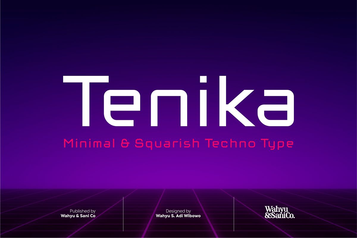Tenika | Minimal & Squarish Techno Type example image 1