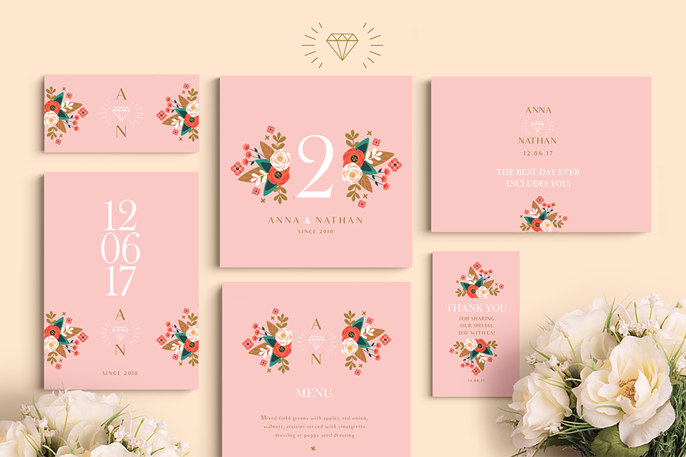 Peach Wedding Set example image 1
