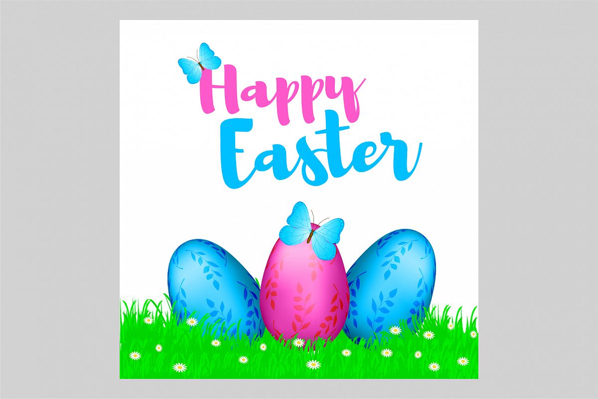 Happy Easter - EPS, Ai, JPG example image 1