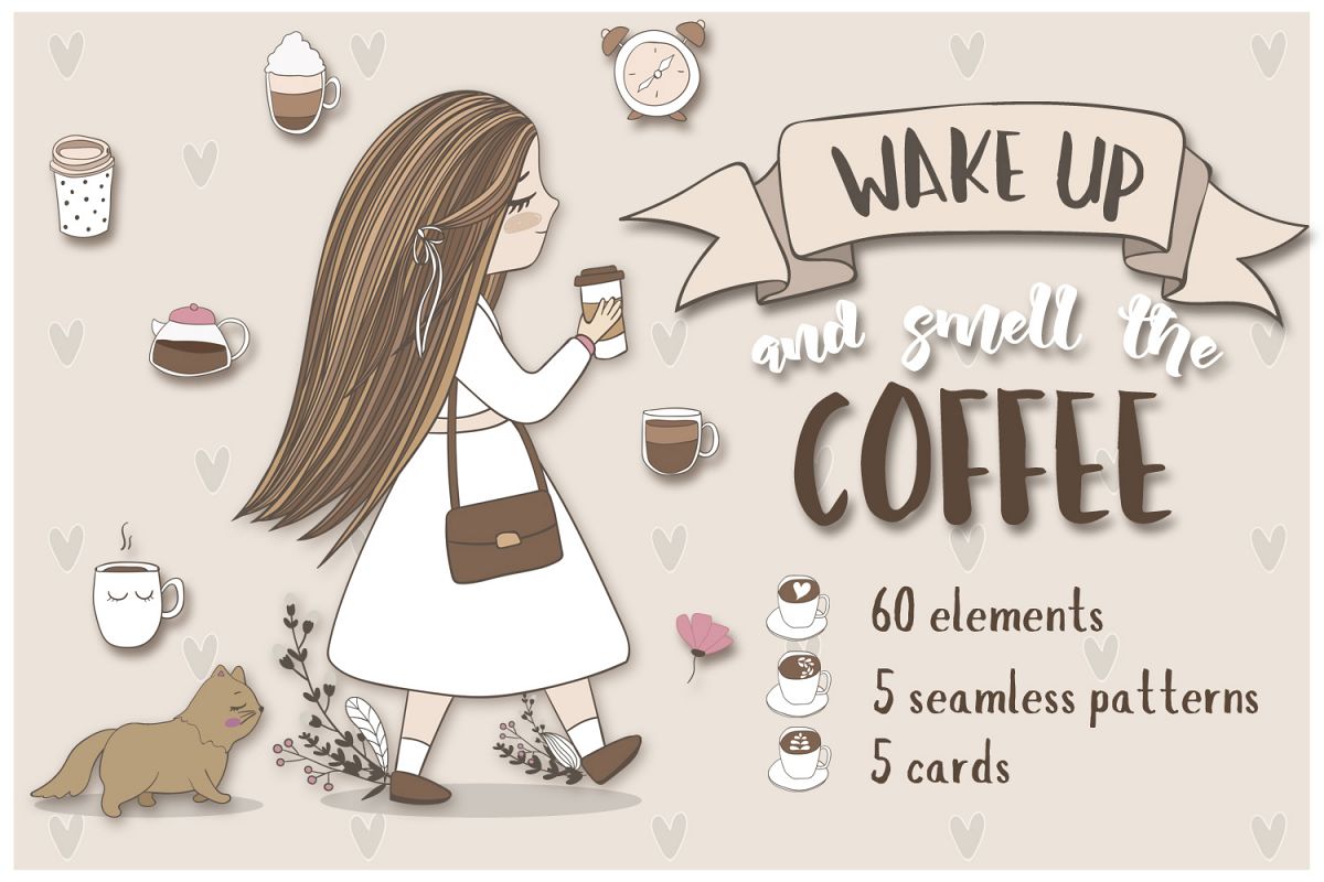 Cute coffee clipart example image 1