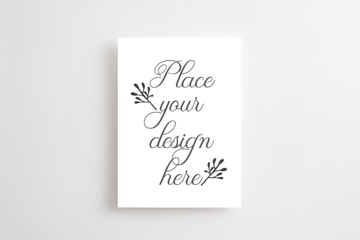 5x7 print mockup photo Card Mock up vertical psd flat lay example image 1