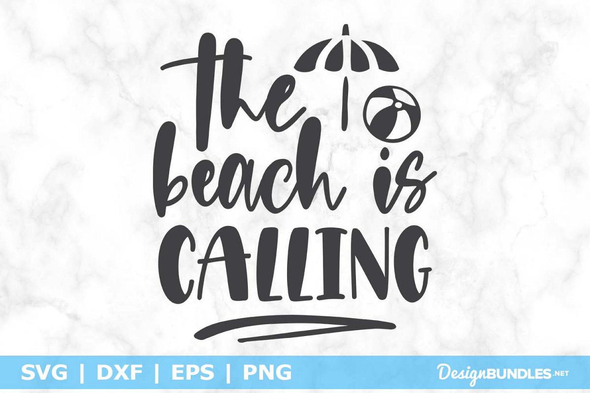 The Beach is Calling SVG File example image 1