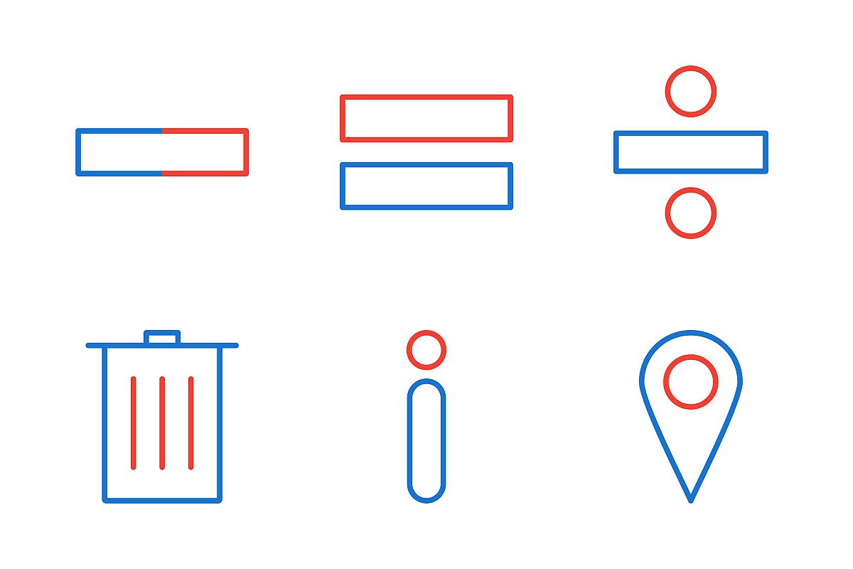 Set Of Basic Elements Icons example image 1