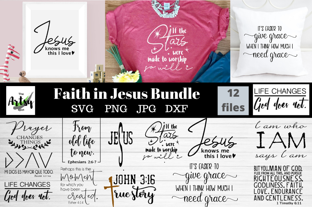 Faith Quotes Svg Bundle Christian Quotes Bundle Jesus Svg