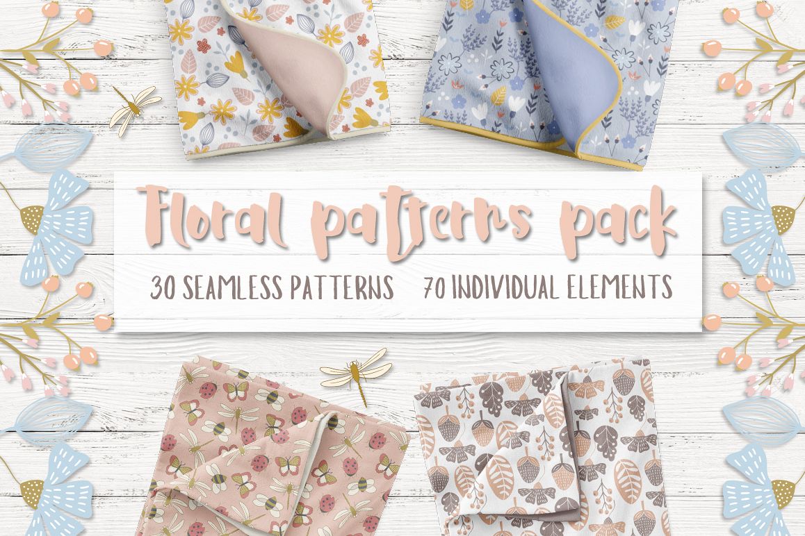 Floral patterns pack example image 1