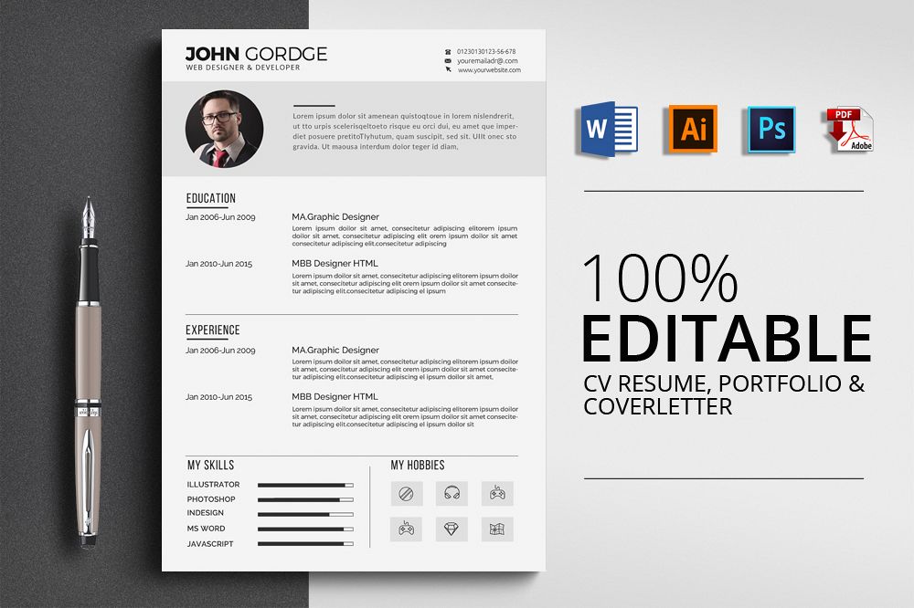 Cv Resume Office Templates example image 1