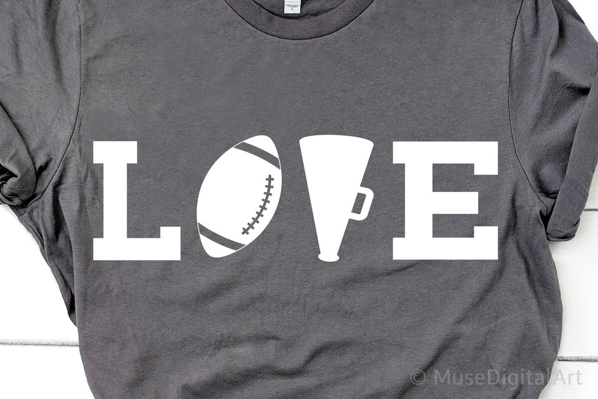 Football Love Svg, Football Svg, Cheer Svg, Cheerleader Svg example image 1