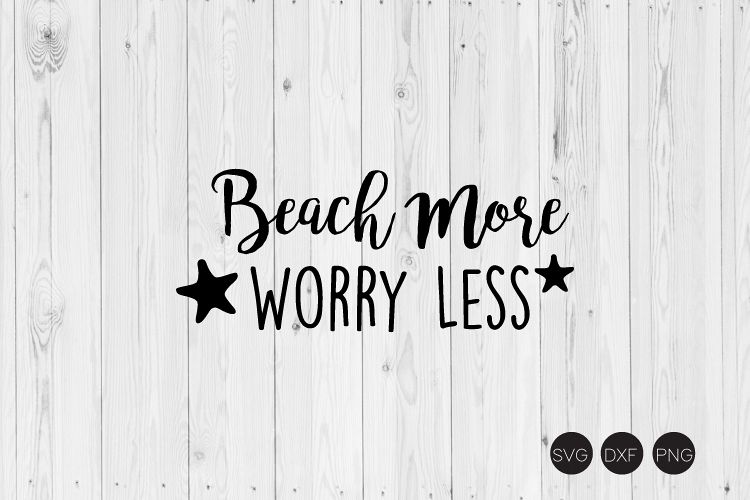 Beach More Worry Less SVG example image 1