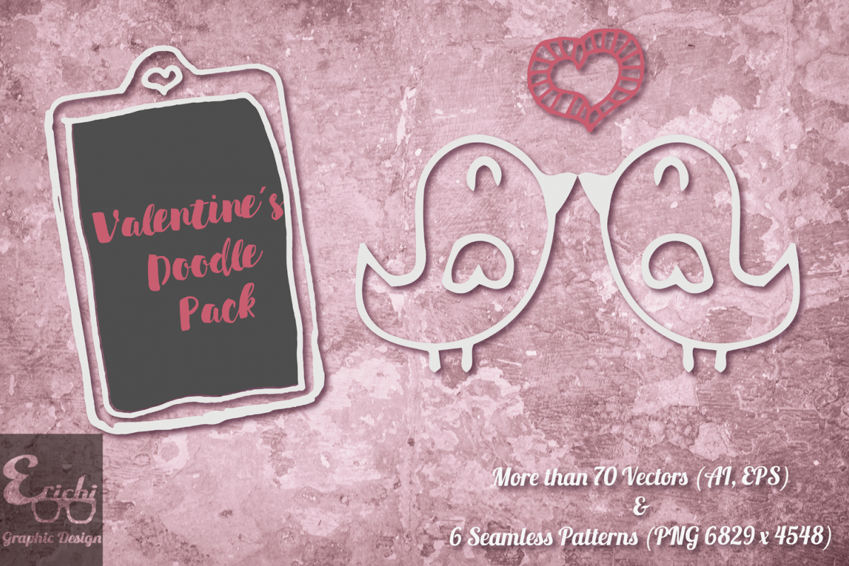 Valentines Doodle Pack example image 1
