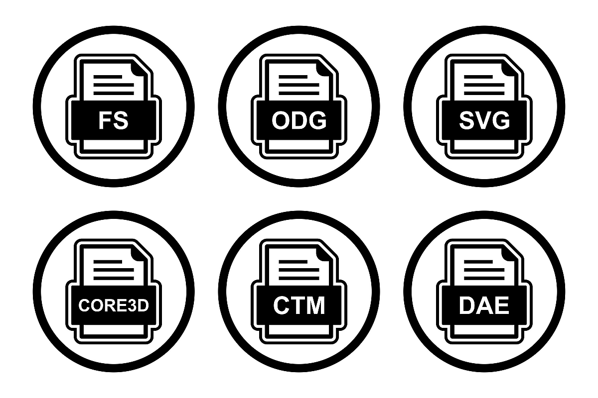 Set Of File Formats Icons example image 1