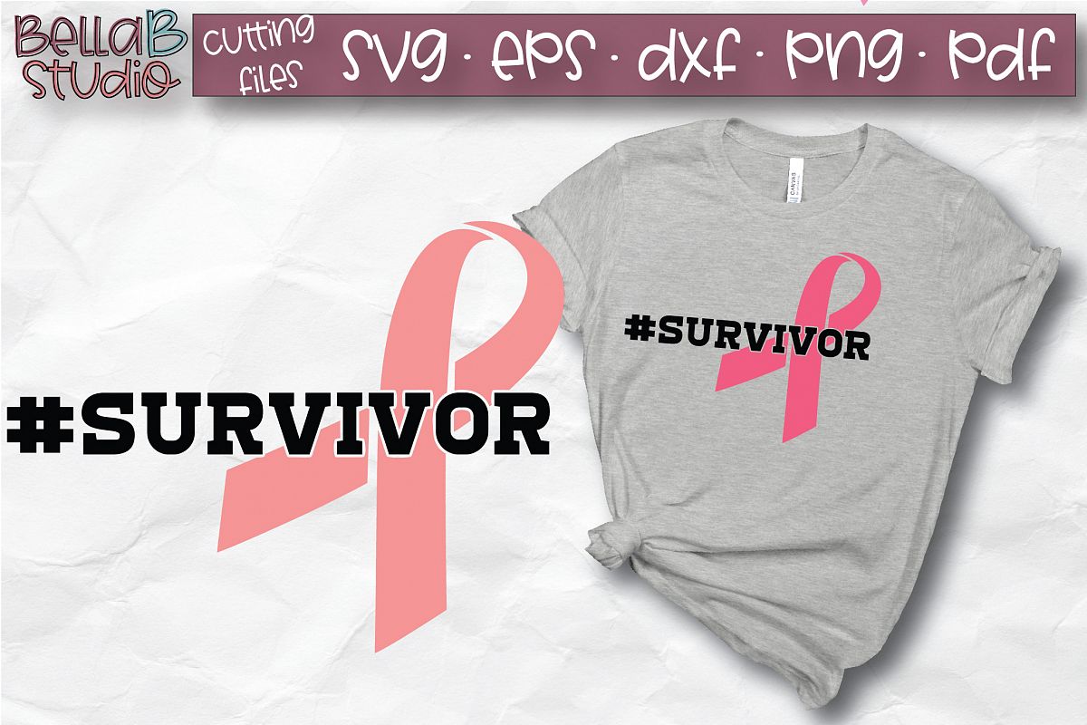 Breast Cancer SVG, Survivor SVG, Pink Ribbon SVG example image 1