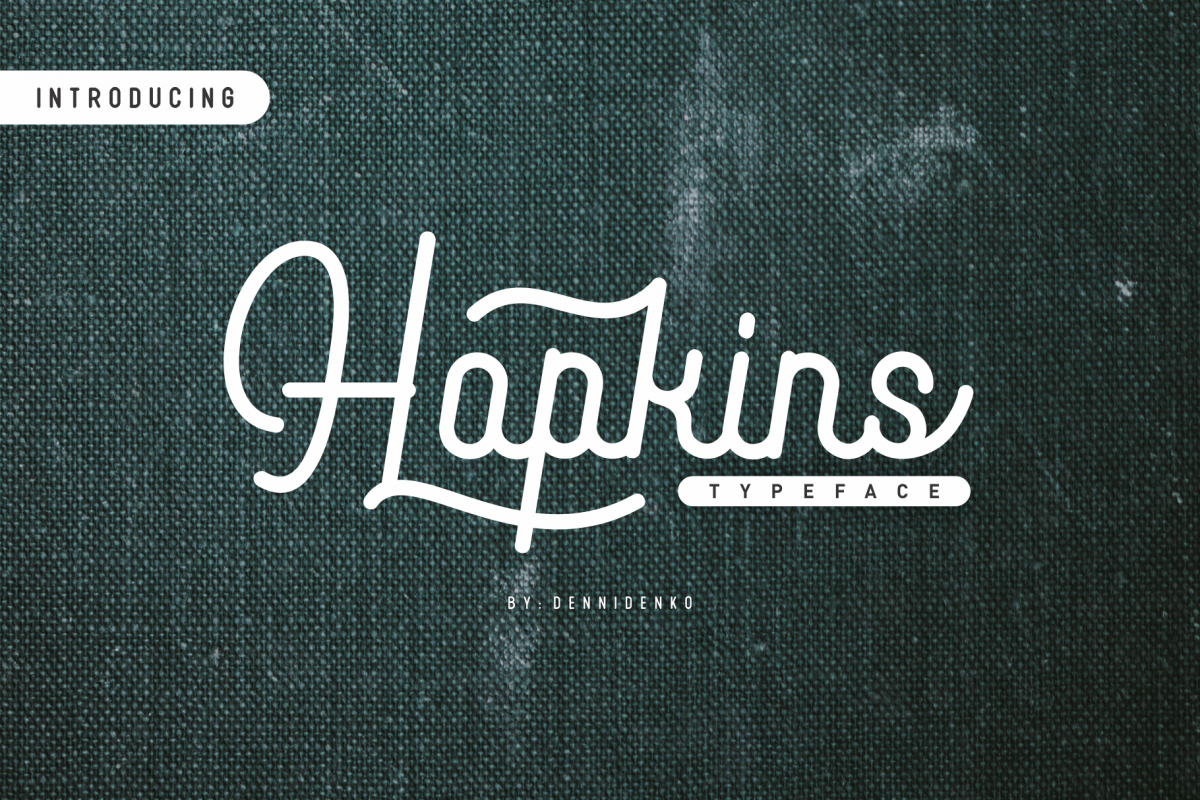 Hopkins monoline script example image 1