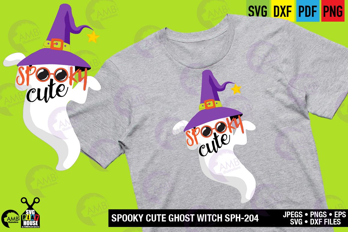 SPOOKY CUTE GHOST SVG SPH-204 example image 1