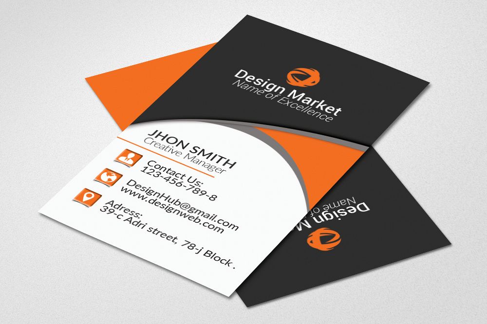 Vertical Business Cards Templates example image 1