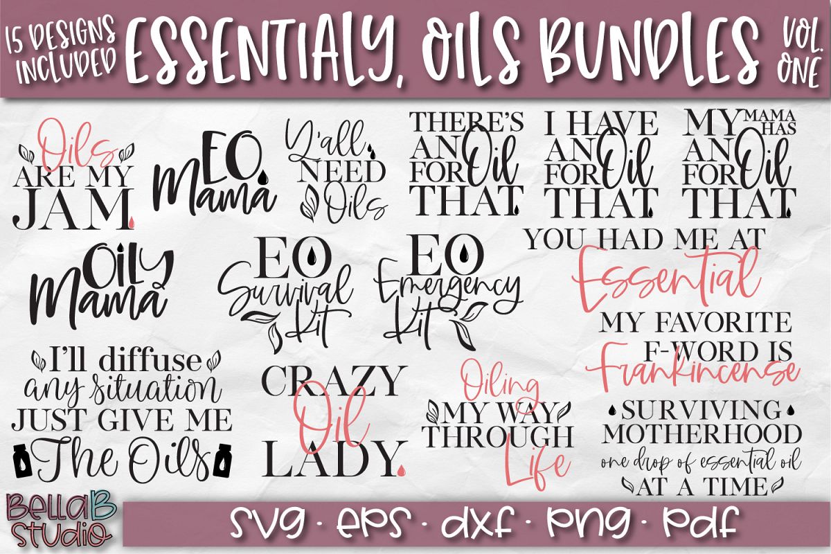 Essential Oils SVG Bundle, Essential Oils Quotes SVG Bundle example image 1