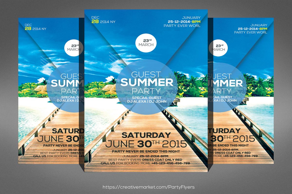 Bright Summer Party Flyer example image 1