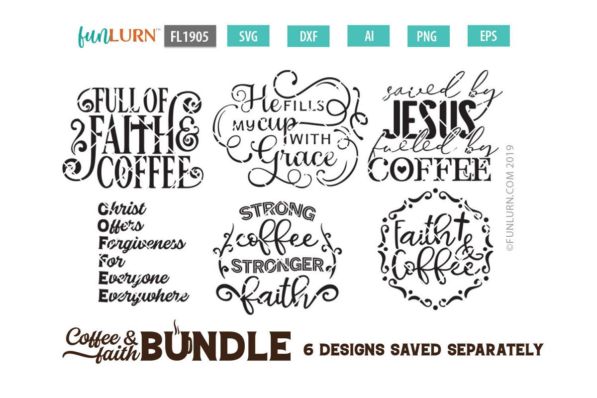 Coffee and Faith SVG Bundle example image 1