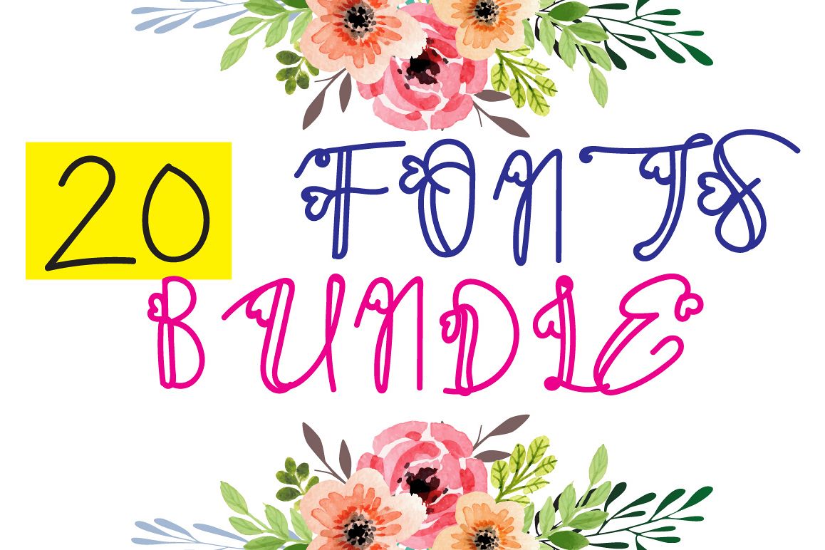 Autumn Fonts Bundle - 20 decorative Fonts example image 1
