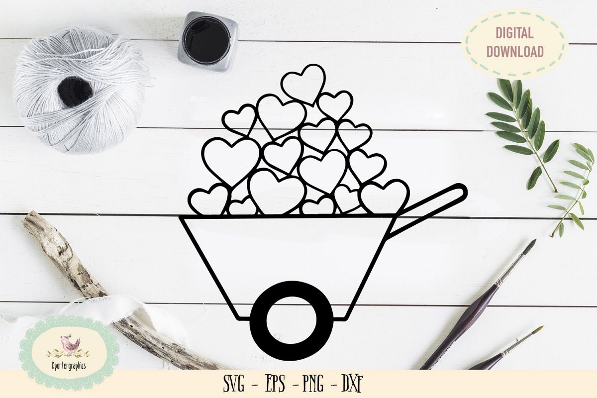 Heart gift truck SVG PNG wedding truck example image 1