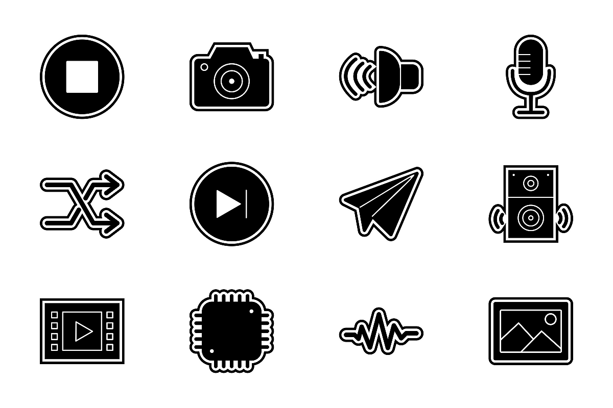 Set Of Multimedia Icons example image 1