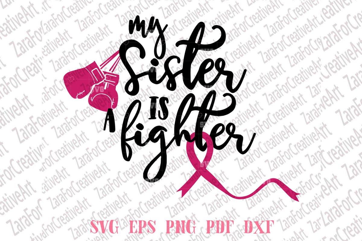 My sister Is A Fighter SVG example image 1